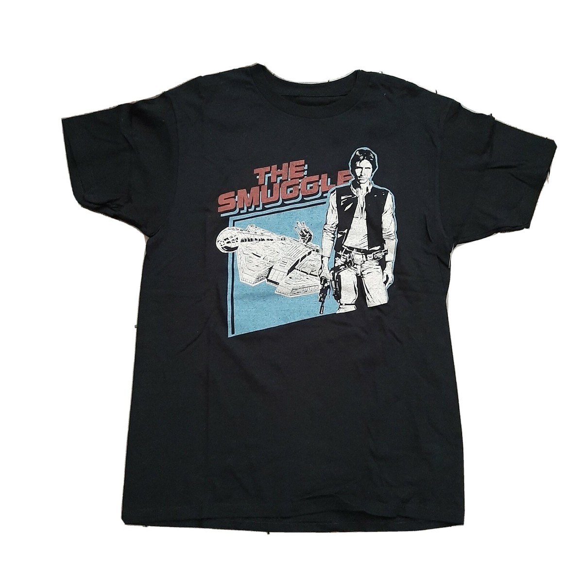 Star Wars Han Solo The Smuggler Black T-Shirt Short Sleeve Medium
