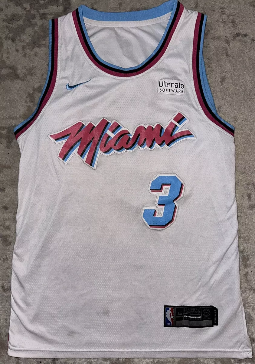 Nike NBA Dwyane Wade Miami Heat City Edition Swingman Jersey White vice