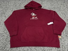 NEW Disney Mickey Mouse Hoodie Adult 3XL Maroon Red Mousewear Embroidered Mens