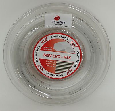 SALE: 200m (0,15 /lfd.m) Mauve MSV Evo Hex Crystal - Spin Tennissaite statt 69 *