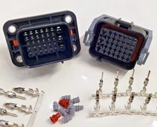 Sealed Bulkhead Inline Wiring Connector Automotive Lever Genuine TE Terminals