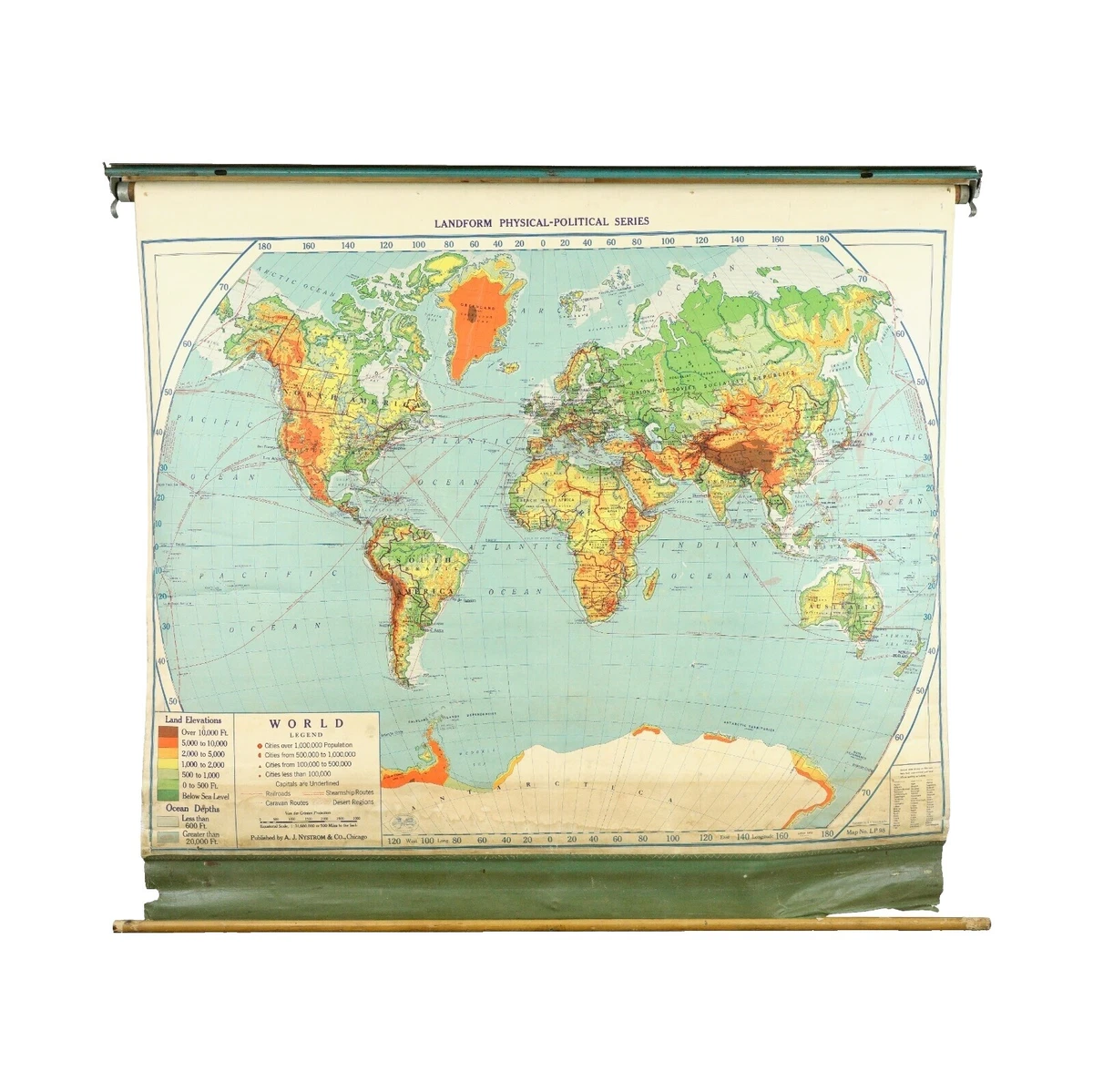 1950-1959 日期范围古董世界地图、地图册| eBay