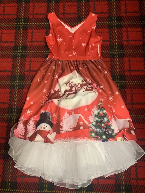 Three Piece Mrs. Claus Costume Xmas Santa Outfit Christmas Fancy Dress