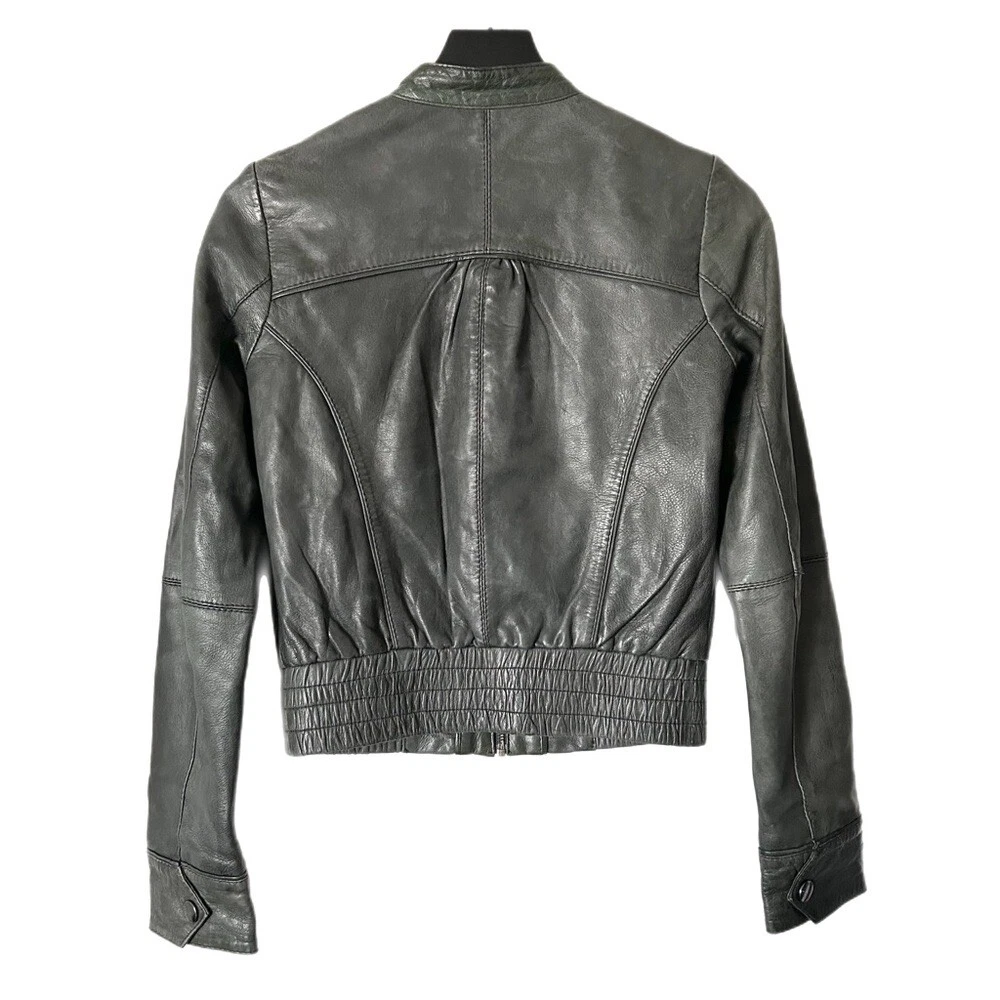 Hunter green leather jacket cheap
