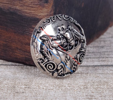 10PCS 30MM Antique Silver Western Horse Saddle Headstall Conchos Screw Back