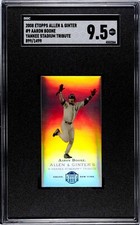 2008 Aaron Boone SGC 9.5 eTopps Allen & Ginter Tribute Refractor #0899/1499