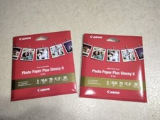 NEW 2 Pack 5x5" Canon Photo Paper Plus Glossy II 20 Sheets Inkjet PP-301