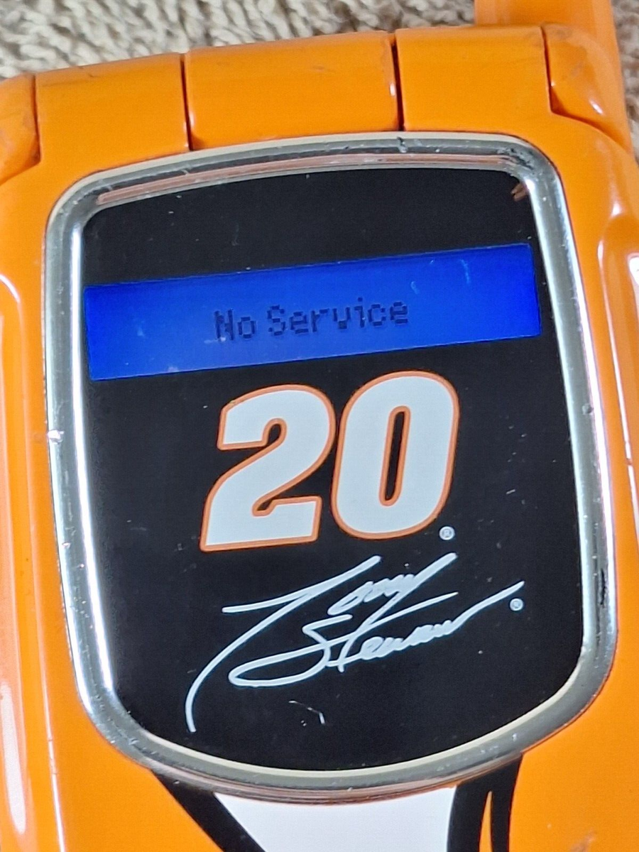 【ほぼ新品】超希少！Blue Micro phones SPARK（オレンジ） TONY STEWART i736 Motorola NASCAR Nextel CELL PHONE 2004 -Turns on
