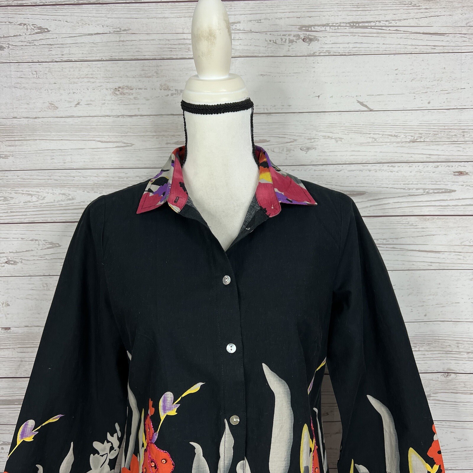 Soft Surroundings Prestwick Button Front Tunic Sz… - image 3