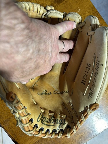 Rawlings RBG36 Jose Canseco 12" Baseball Handschuh Mitt Rechtshänder - Bild 3 von 8
