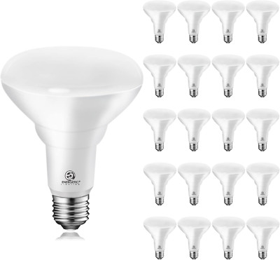 Bright 9W BR30 LED Flood Light Bulb, 5000K Daylight, Dimmable, 20-Pack