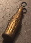 Vintage Brass Coca Cola Bottle Charm Key Chain Coke Bottle - Must f/Collectors!