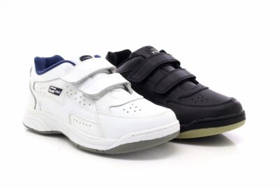 Dek Arizona T198 Leder-Sneaker mit Klettverschluss gepolstert vollere Passform 