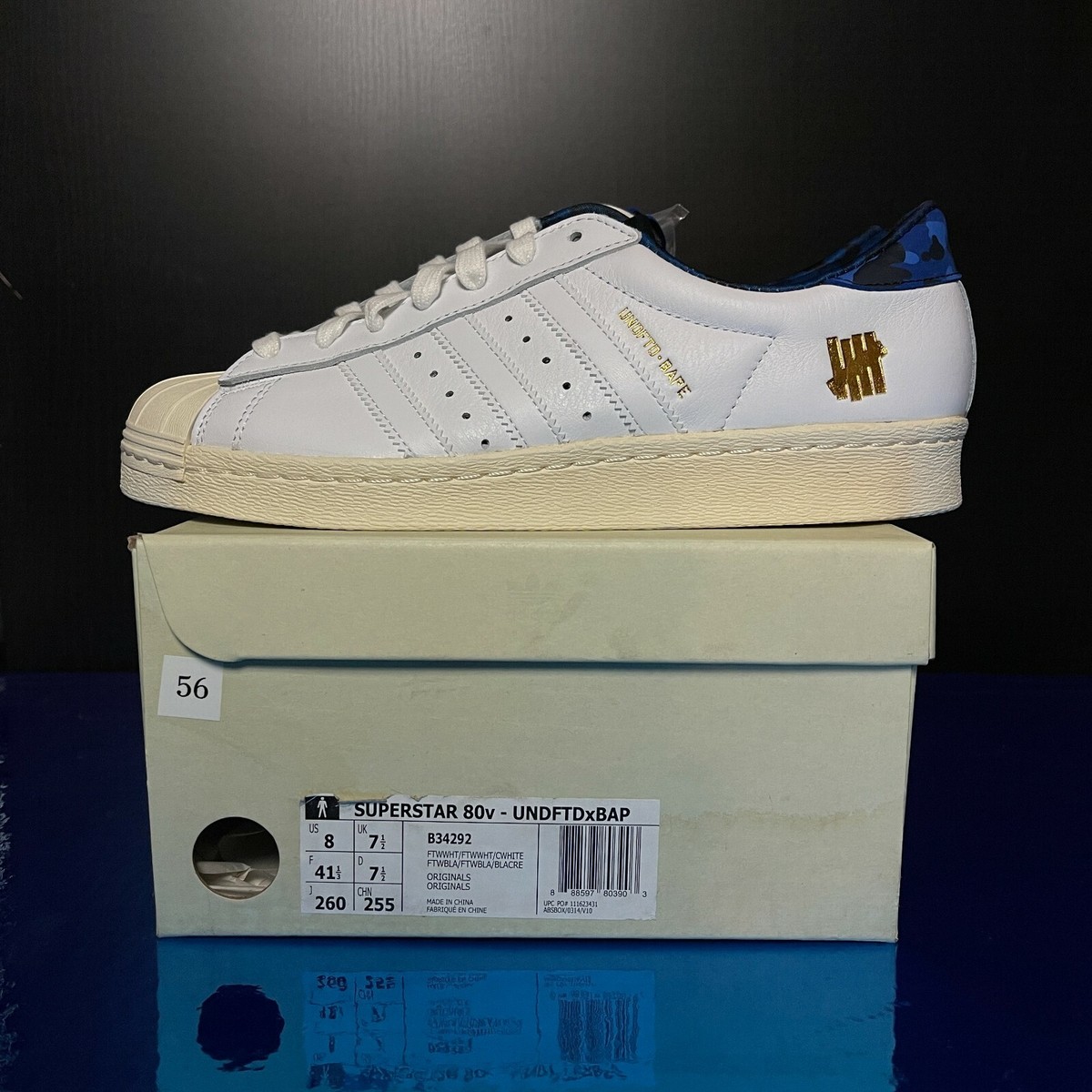 DS Adidas x Bape a Bathing Ape x Undefeated Superstar 80s sz DS Adidas x Bape a Bathing Ape x Undefeated Superstar 80s sz