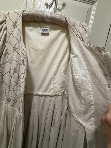 Oktoberfest Country Line 100% Linen German Bavarian Long Dirndl Dress Size L - Picture 9 of 22