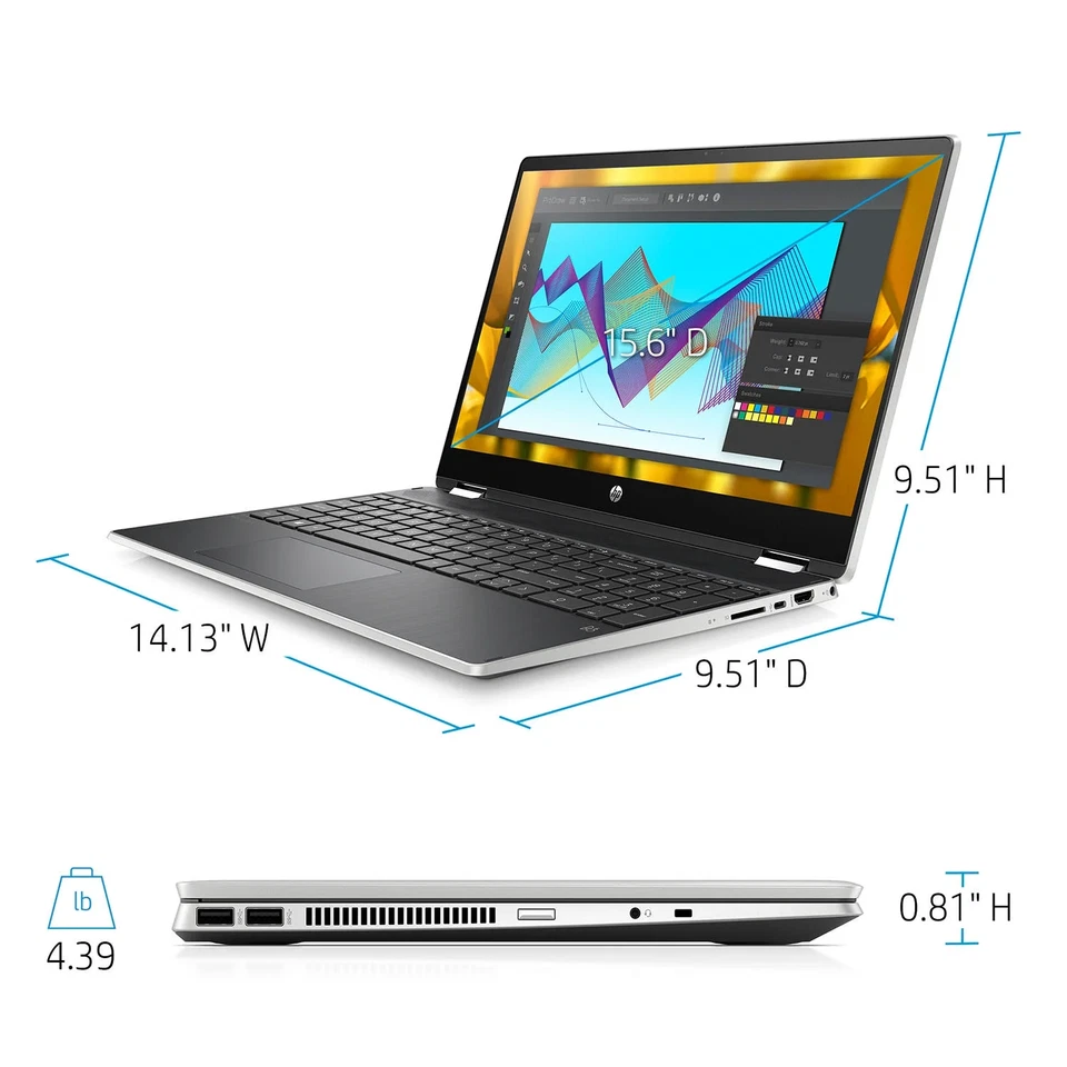HP Pavilion x360 Laptop Office 2024 15.6" Touch Intel i5 16GB RAM  1TB SSD Pro - Image 4 of 4