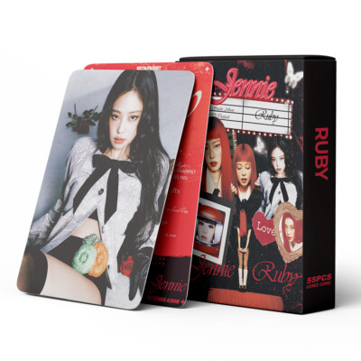 55pcs Set JENNIE 1ST Album RUBY Lomo Cards Collective . Lomocard