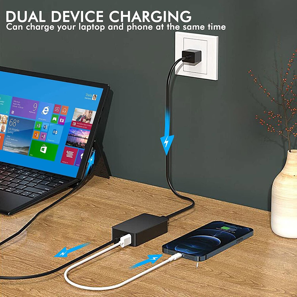 Surface Pro Charger Power AC Adapter For Microsoft Surface Pro 7/6