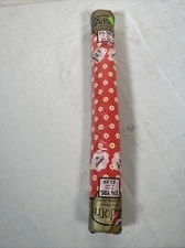 Vintage Adorn Self Adhesive Plastic  Contact Paper Shelf Liner Red Floral