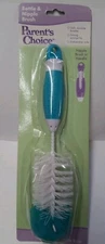 2-in-1 Bottle & Nipple Brush Parent's Choice Soft Durable Bristles Strong Sponge