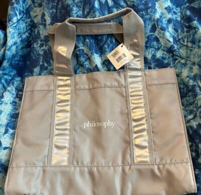 Philosophy Grey Tote Bag New