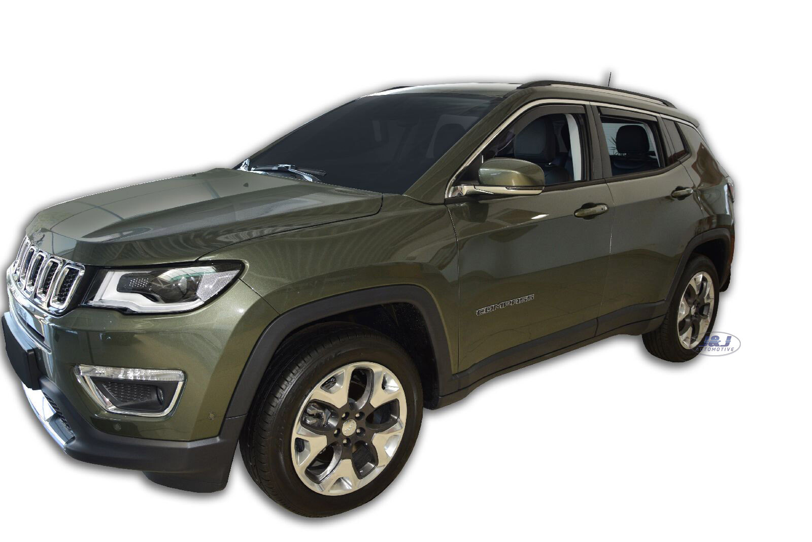 Déflecteurs d'air Heko Jeep Compass MP 2018-2025 en plexiglas fumé haut de gamme
