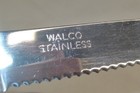 Set of 2 Walco Stainless Japan Knives Brown & Rosewood Handles rounded blunt end — photo 4