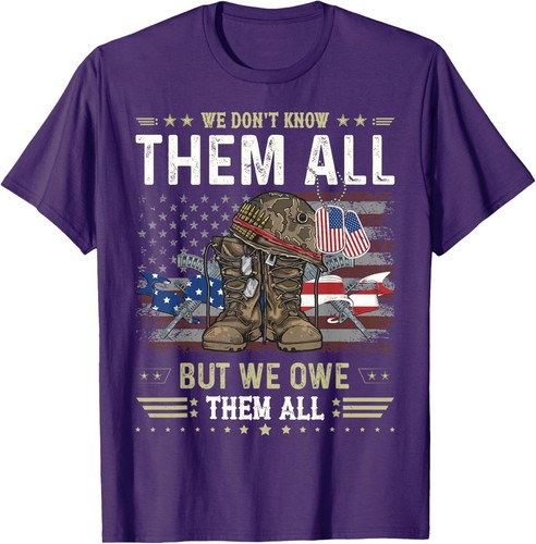 We Owe Them All Partitic Veterans Day Memorial Day T-Shirt - Bild 6 von 13