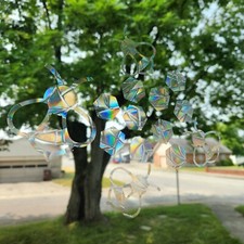 Honey Bee Vinyl Window Cling Suncatcher, Static Clings Sticker Glass Art