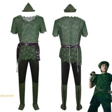 Halloween Peter Pan Cosplay Costume Full Set Peter Pan and Wendy Role Play Suit
