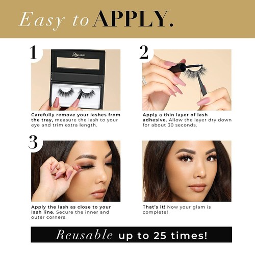 Lilly Lashes ATLANTA Premium Synthetic Mink Lashes, One Pair - Picture 4 of 6
