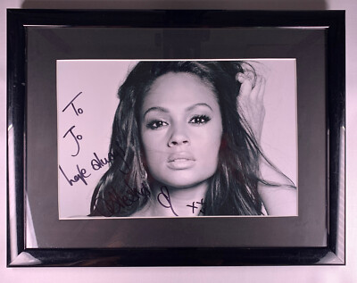 Alesha Dixon Mis-Teeq Signiertes Gerahmtes Original Fotografie Ca. Mitte 00er