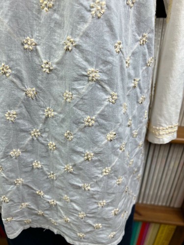 Camiseta túnica caftán bordada algodón con cuentas Antica Sartoria Damas M UK 12 - Imagen 9 de 12