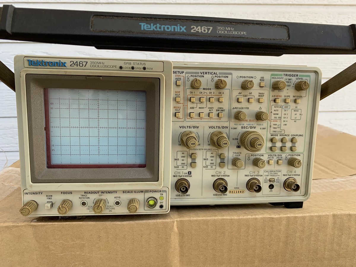 Very Low hours Cal'd TEKTRONIX 2467 Briteye OSCILLOSCOPE+9(freq