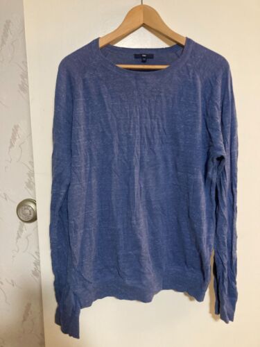 Pull en tricot bleu vintage American Apparel pour homme - super confortable, coupe lâche - Photo 1/4