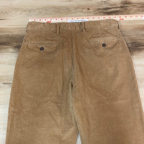 Lands End Corduroy Pants Mens 33 x 29 Beige Comfort Waist Flat Front Stretch - Picture 11 of 12