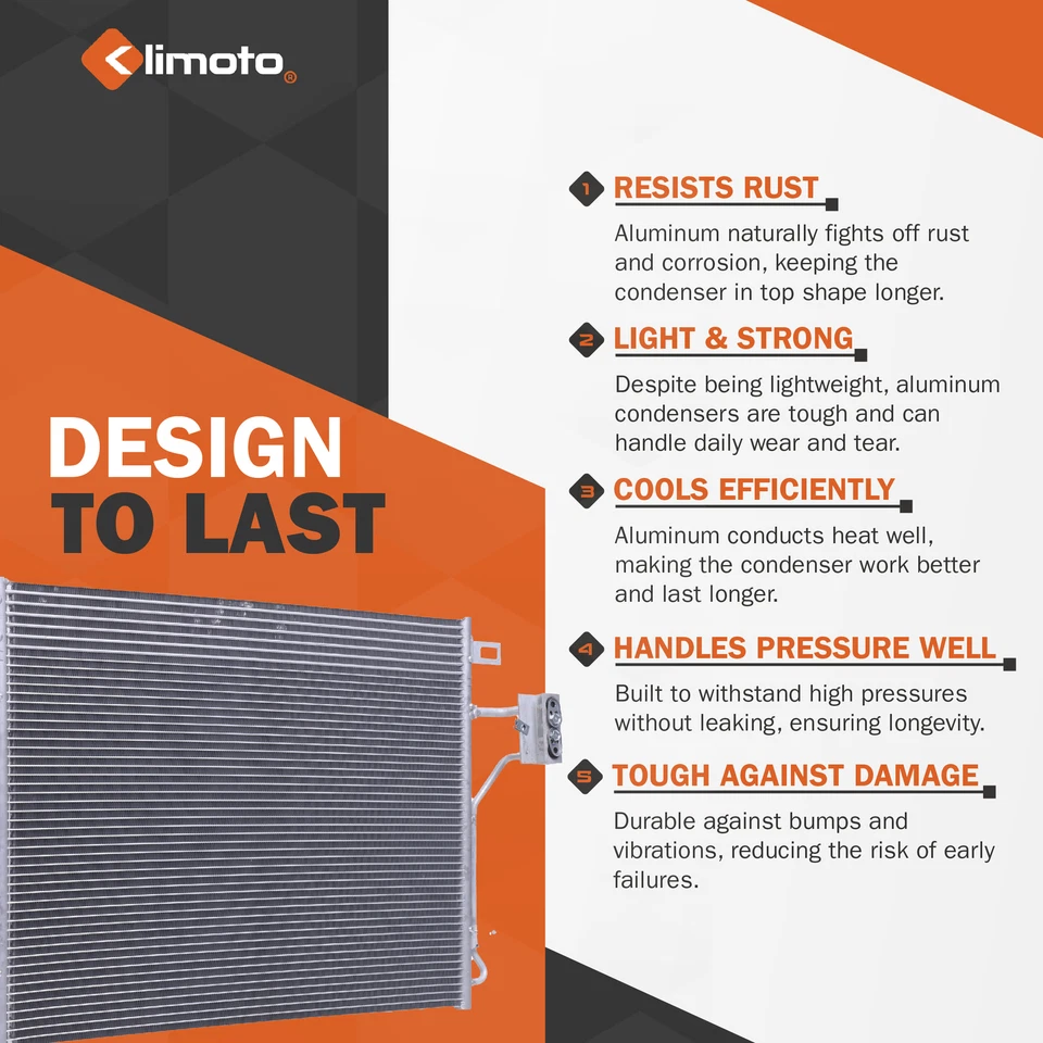 Klimoto A/C Condenser | Compatible with Chevrolet Lumina APV 1996-1994 - Image 3 of 4