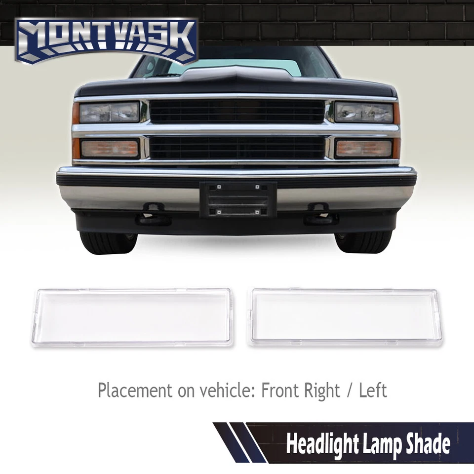 Lente de repuesto transparente izquierda+derecha apta para 94-98 GMC C/K Sierra Foto 2 de 4