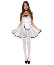Women s French Maid Costume ,Uniform Costumes Silver Color ,HC-1394
