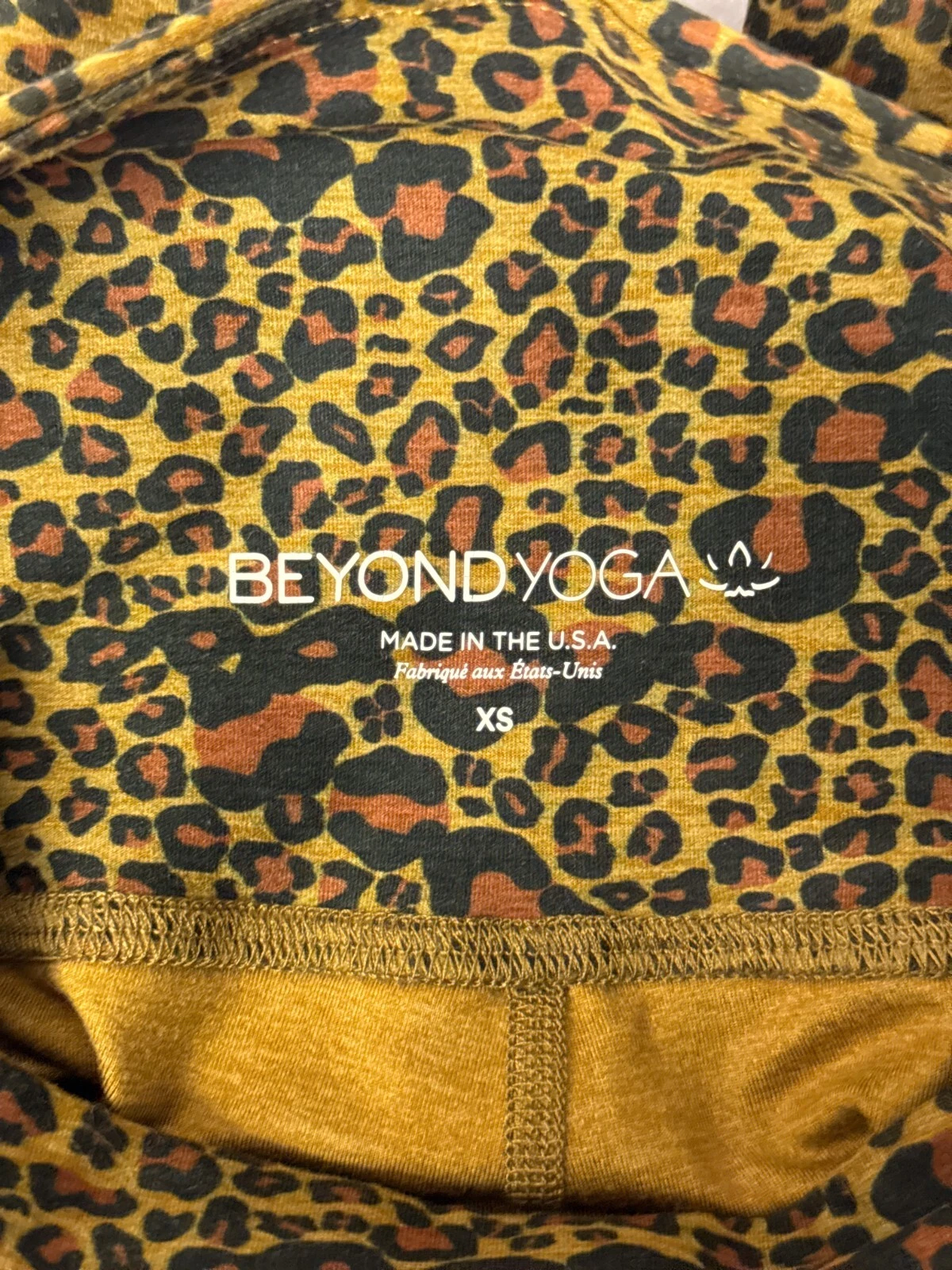 beyond-yoga high waist 7/8 leopard spacedye leggings