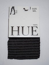 New HUE Women's Shimmer Accent Tights U18338 Black
