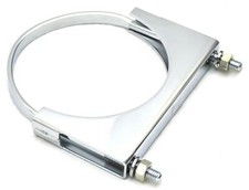 U-bolt Style Muffler/Stack Exhaust Clamp Heavy Duty Chrome 5" GG#70510 Each