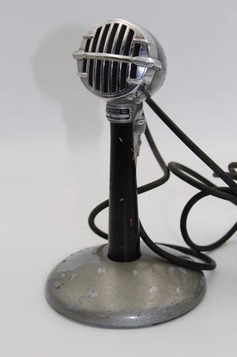 Vintage Astatic JT-30 MICROPHONE Bullet Head Handle Stand Cord UNTESTED