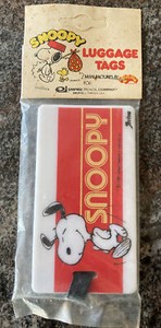 snoopy luggage tag