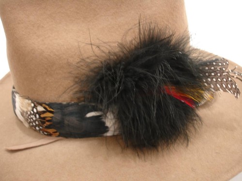 Men's 6 7/8 Vtg Rockmount Ranchwear Buckhorn 1750 Brown Wool Cowboy Hat Feathers - 第 9/15 張圖片