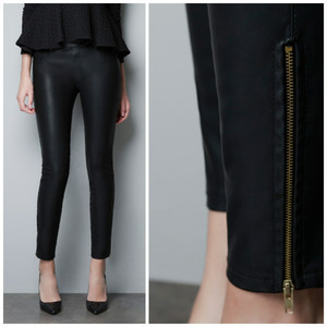 leather pants with zippers