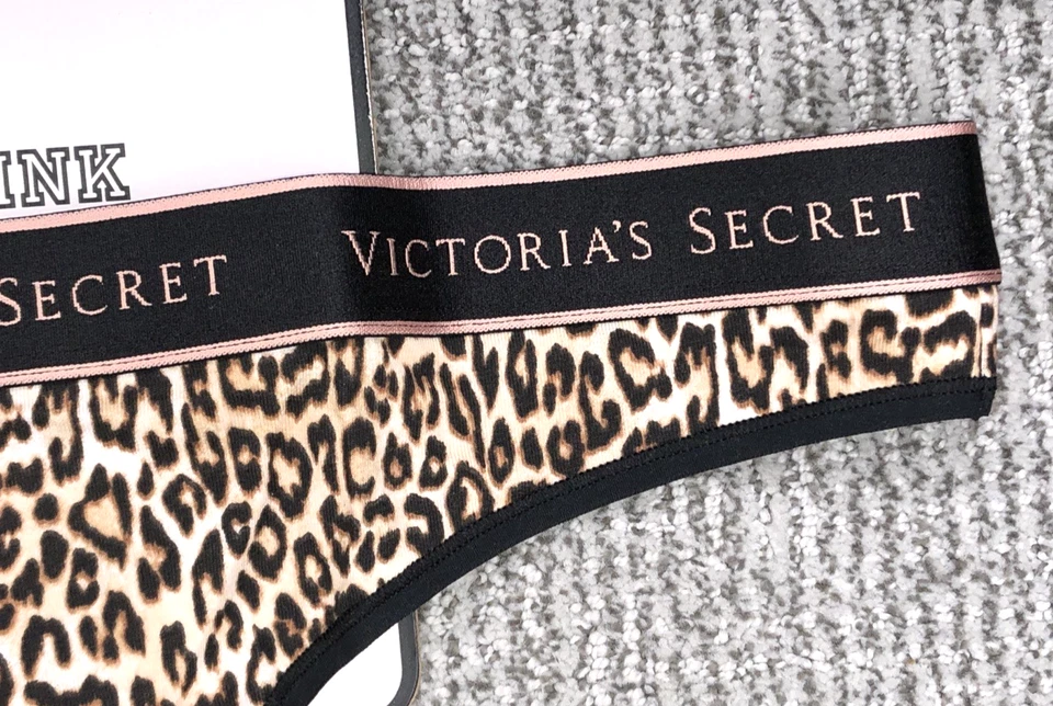 Victoria's Secret новый с Ярлыками XL леопард печать стринги трусики милый с надписью сексуальный черный - Изображение 4 из 4