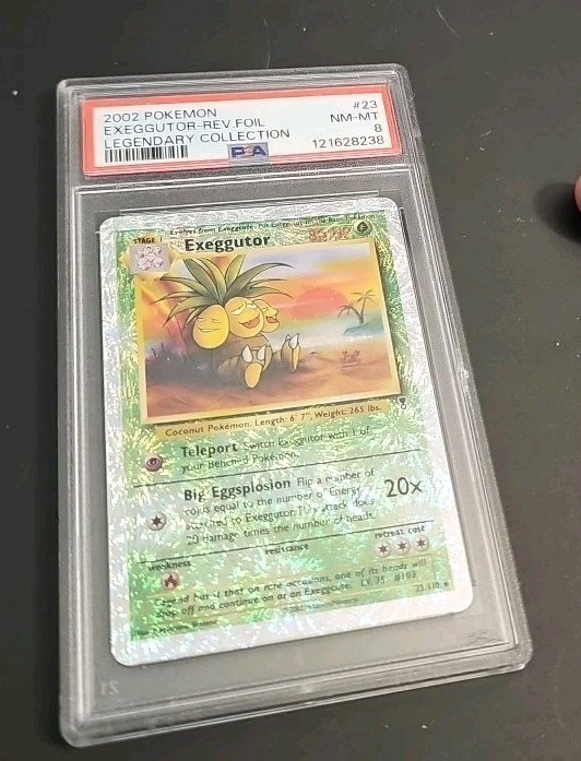 2002 POKEMON LEGENDARY COLLECTION #23 EXEGGUTOR-REVERSE FOIL PSA 8