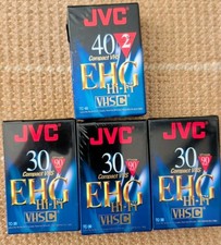 JVC VHS C Compact Video Cassette Tape TC-30 90 Min 3 TC-40 1 2 Hrs SEALED