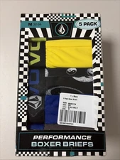 Volcom Mens Performance Boxer Briefs 5 Pack Size M 32 34 Multicolor NWT